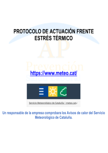 PROTOCOLO ACTUACION ESTRES TERMICO